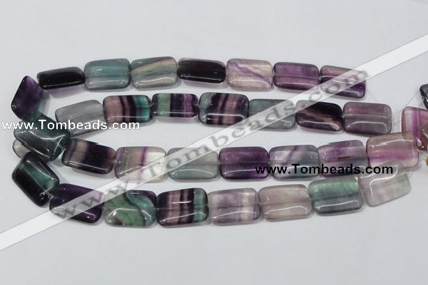 CFL173 15.5 inches 18*25mm rectangle natural fluorite beads wholesale