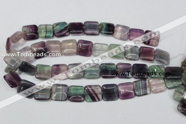 CFL175 15.5 inches 18*18mm square natural fluorite beads wholesale