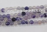 CFL200 15.5 inches 4mm round purple fluorite gemstone beads wholesale