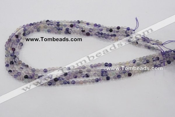 CFL200 15.5 inches 4mm round purple fluorite gemstone beads wholesale