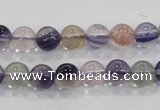 CFL202 15.5 inches 8mm round purple fluorite gemstone beads wholesale