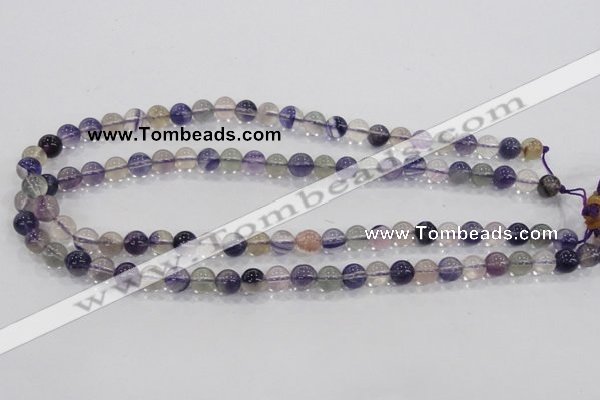 CFL202 15.5 inches 8mm round purple fluorite gemstone beads wholesale