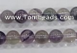 CFL203 15.5 inches 10mm round purple fluorite gemstone beads wholesale