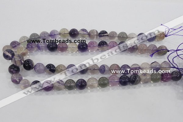 CFL204 15.5 inches 12mm round purple fluorite gemstone beads wholesale