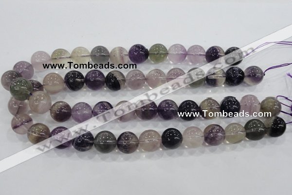 CFL206 15.5 inches 16mm round purple fluorite gemstone beads wholesale