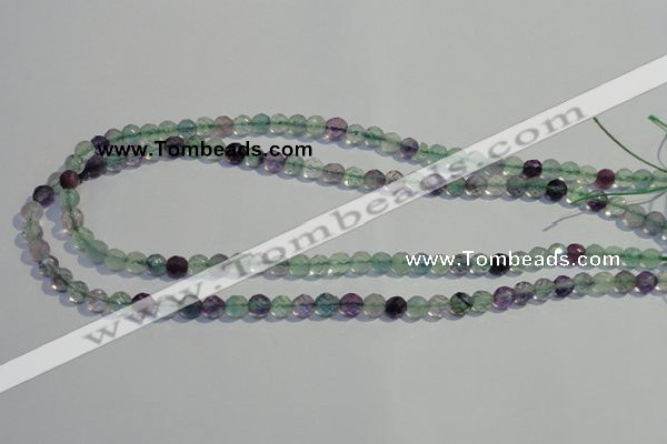 CFL251 15.5 inches 6mm faceted round natural fluorite beads