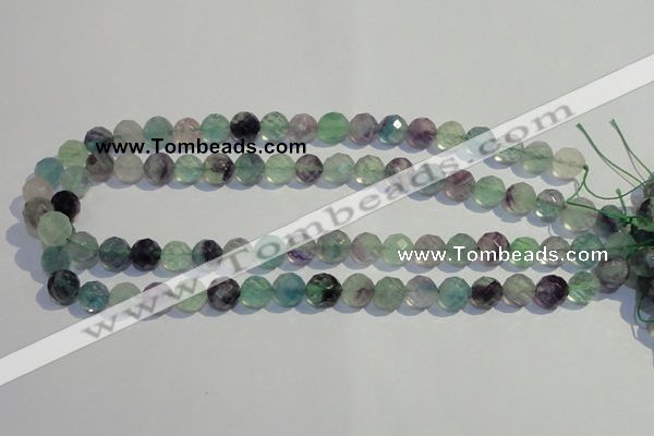 CFL253 15.5 inches 10mm faceted round natural fluorite beads