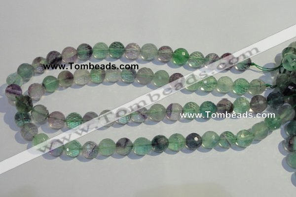 CFL254 15.5 inches 12mm faceted round natural fluorite beads