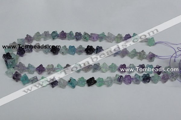 CFL302 15.5 inches 8*8mm carved cube natural fluorite beads