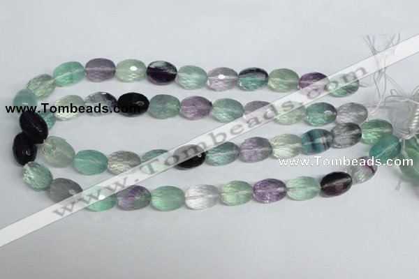 CFL308 15.5 inches 12*16mm faceted rice natural fluorite beads