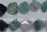 CFL311 15.5 inches 10*10mm cube natural fluorite beads