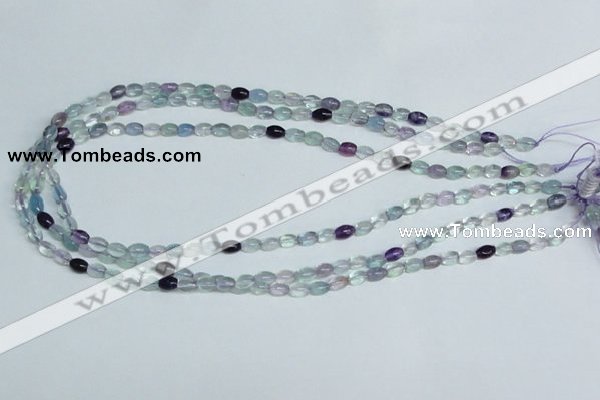 CFL322 15.5 inches 4*8mm rice natural fluorite beads wholesale