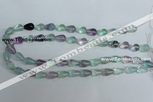 CFL327 15.5 inches 6*10mm teardrop natural fluorite beads