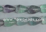 CFL328 15.5 inches 8*14mm teardrop natural fluorite beads