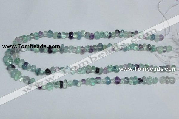 CFL330 15.5 inches 6*9mm nugget natural fluorite beads