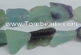 CFL333 15.5 inches 12*18mm nugget natural fluorite beads wholesale