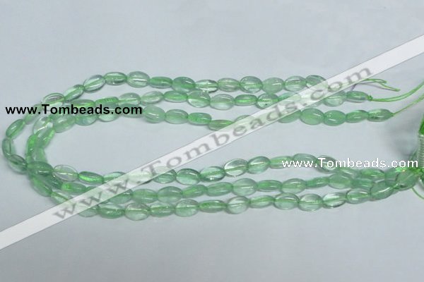 CFL335 15.5 inches 8*12mm oval natural green fluorite beads