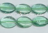 CFL336 15.5 inches 13*18mm oval natural green fluorite beads