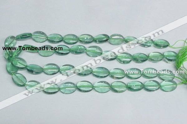 CFL336 15.5 inches 13*18mm oval natural green fluorite beads