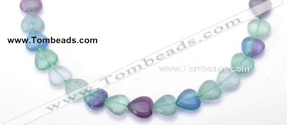 CFL38 8*8mm heart B grade natural fluorite beads Wholesale