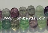 CFL468 15.5 inches 10*14mm pumpkin natural fluorite beads