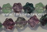 CFL482 15.5 inches 10*10mm carved cube natural fluorite beads