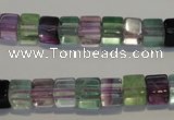 CFL488 15.5 inches 6*6mm cube natural fluorite beads