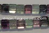 CFL489 15.5 inches 8*8mm cube natural fluorite beads