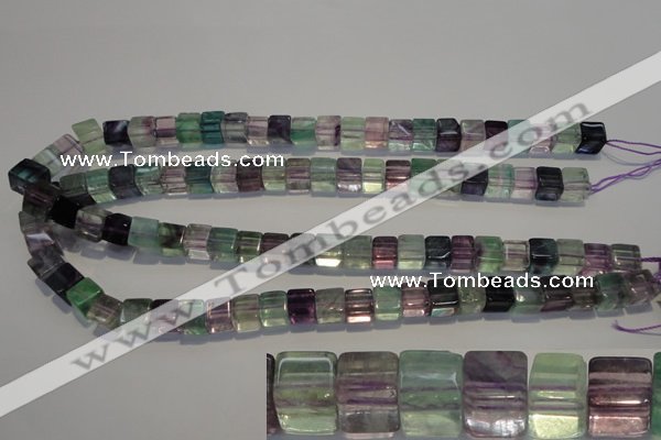 CFL489 15.5 inches 8*8mm cube natural fluorite beads
