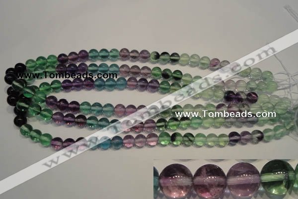 CFL552 15.5 inches 8mm round fluorite gemstone beads wholesale