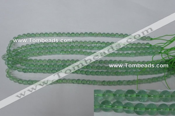 CFL601 15.5 inches 6mm round AB grade green fluorite beads wholesale