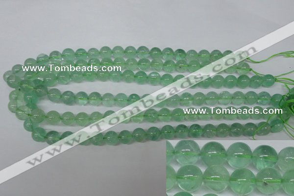 CFL603 15.5 inches 10mm round AB grade green fluorite beads wholesale