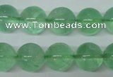 CFL605 15.5 inches 14mm round AB grade green fluorite beads wholesale