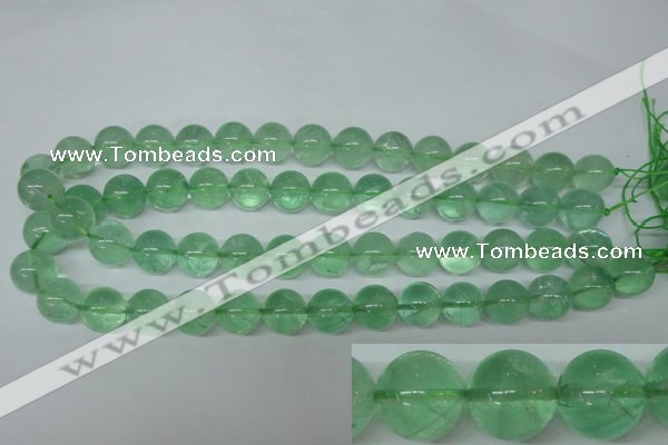 CFL605 15.5 inches 14mm round AB grade green fluorite beads wholesale