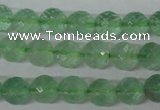 CFL623 15.5 inches 10mm faceted round green fluorite beads wholesale