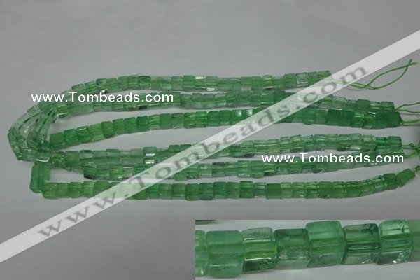 CFL631 15.5 inches 6*6mm cube green fluorite beads wholesale