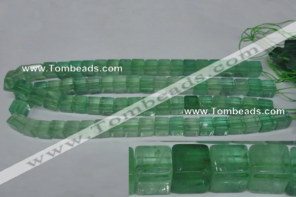 CFL633 15.5 inches 10*10mm cube green fluorite beads wholesale