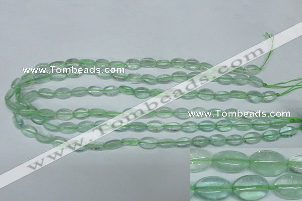 CFL641 15.5 inches 8*12mm oval green fluorite beads wholesale