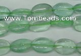 CFL642 15.5 inches 10*14mm oval green fluorite beads wholesale