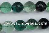 CFL65 15.5 inches 14mm faceted round A grade natural fluorite beads