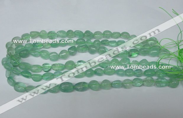 CFL655 15.5 inches 8*10mm - 9*13mm nuggets green fluorite beads