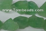 CFL658 15.5 inches 12*18mm - 15*25mm nuggets matte green fluorite beads