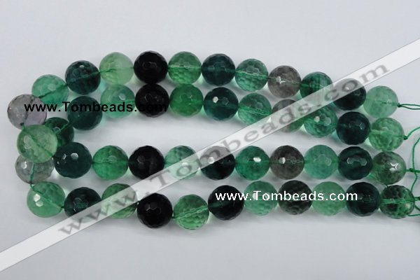 CFL66 15.5 inches 16mm faceted round A grade natural fluorite beads