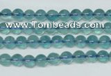 CFL661 15.5 inches 6mm round AB grade blue fluorite beads wholesale