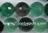 CFL67 15.5 inches 18mm faceted round A grade natural fluorite beads