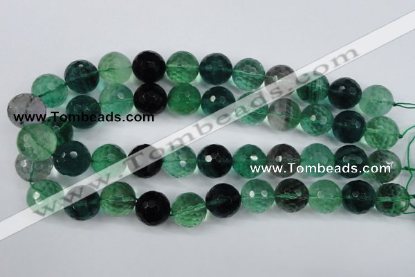 CFL67 15.5 inches 18mm faceted round A grade natural fluorite beads