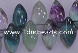 CFL701 Top-drilled 9*18mm marquise natural fluorite beads wholesale