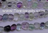 CFL721 15.5 inches 7*8mm nuggets natural fluorite beads wholesale