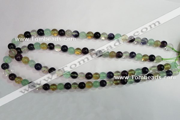 CFL752 15.5 inches 8mm round rainbow fluorite gemstone beads