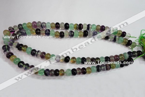 CFL761 15.5 inches 5*8mm rondelle rainbow fluorite gemstone beads